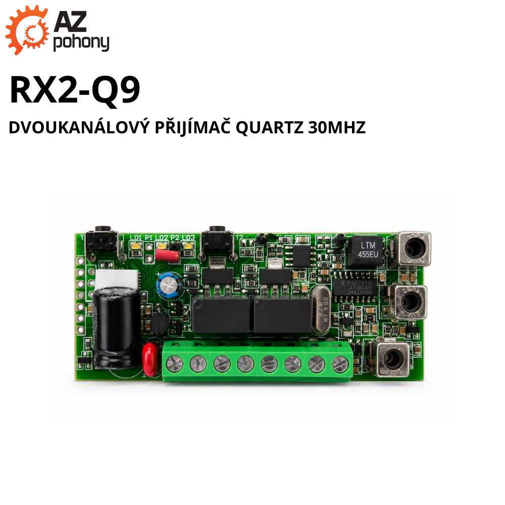 RX2-Q9 - dvoukanálový přijímač Quartz 30MHz