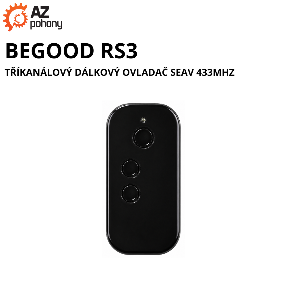 BEGOOD RS3 - tříkanálový dálkový ovladač SEAV 433MHz