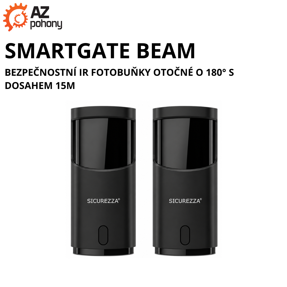 SMARTGATE BEAM - bezpečnostní IR fotobuňky otočné o 180° s dosahem 15m