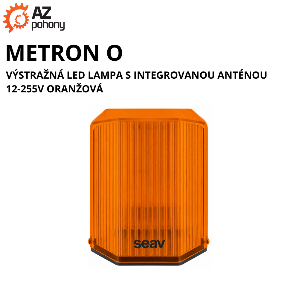 METRON O - výstražná LED lampa s integrovanou anténou 12-255V oranžová