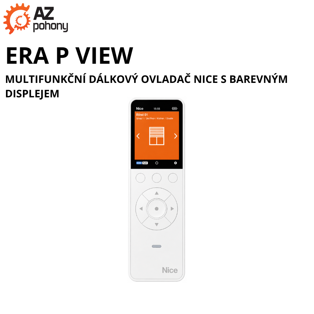 ERA P VIEW - multifunkční dálkový ovladač Nice s barevným displejem