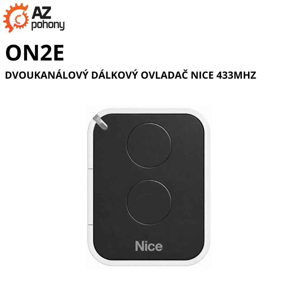 ON2E - dvoukanálový dálkový ovladač Nice 433MHz