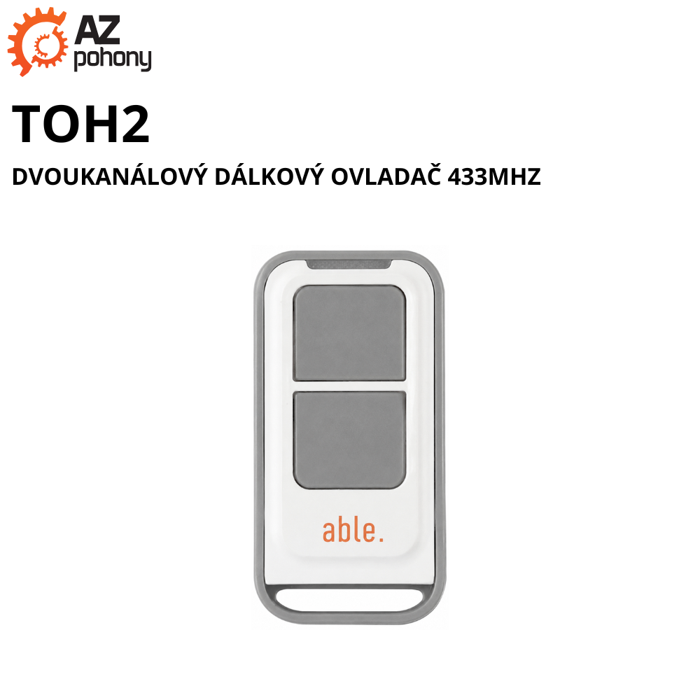 TOH2 - dvoukanálový dálkový ovladač 433MHz