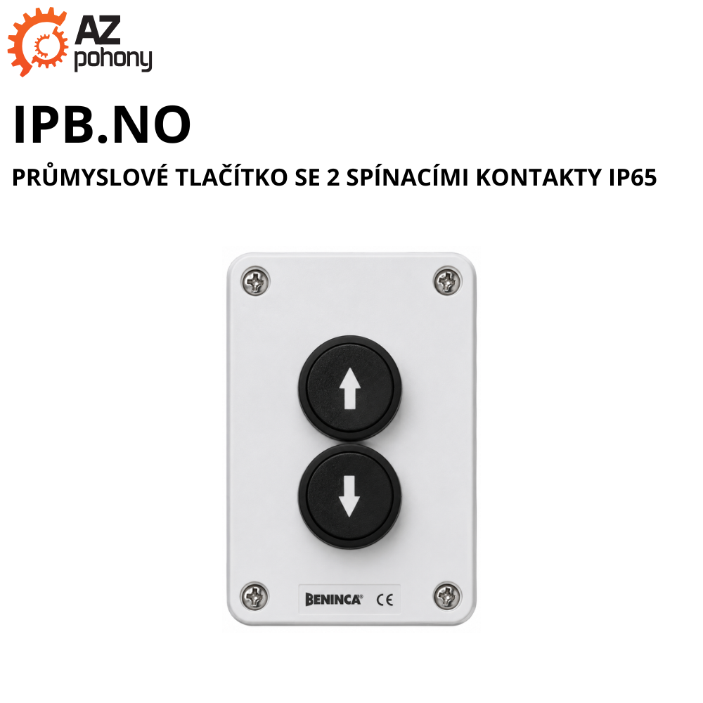 IPB.NO - průmyslové tlačítko se 2 spínacími kontakty IP65