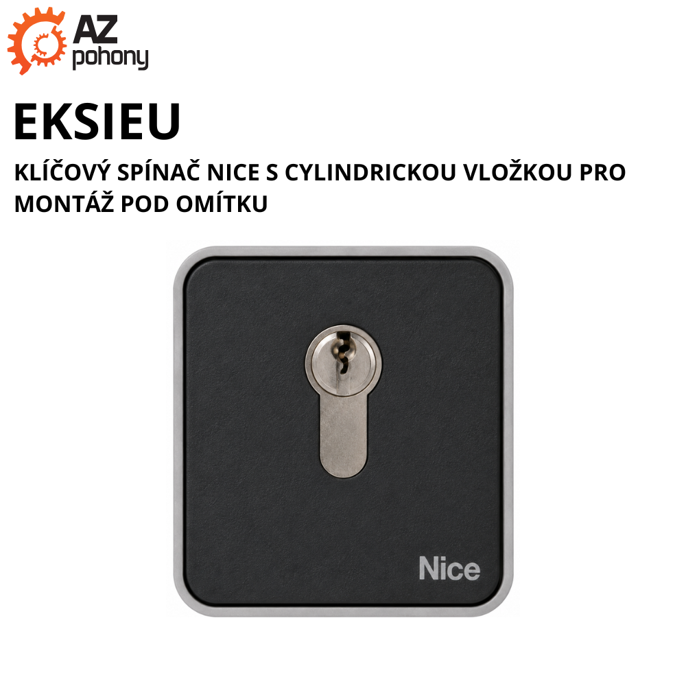 EKSIEU - klíčový spínač Nice s cylindrickou vložkou pro montáž pod omítku