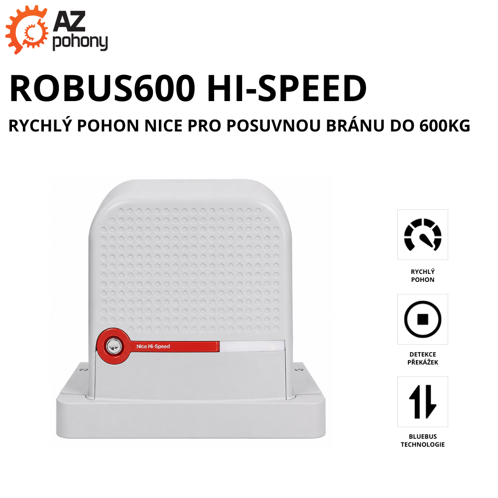 ROBUS600 HI-SPEED - rychlý pohon Nice pro posuvnou bránu do 600kg