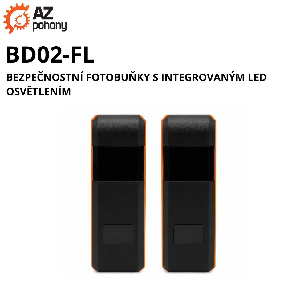 BD02-FL - bezpečnostní fotobuňky s integrovaným LED osvětlením
