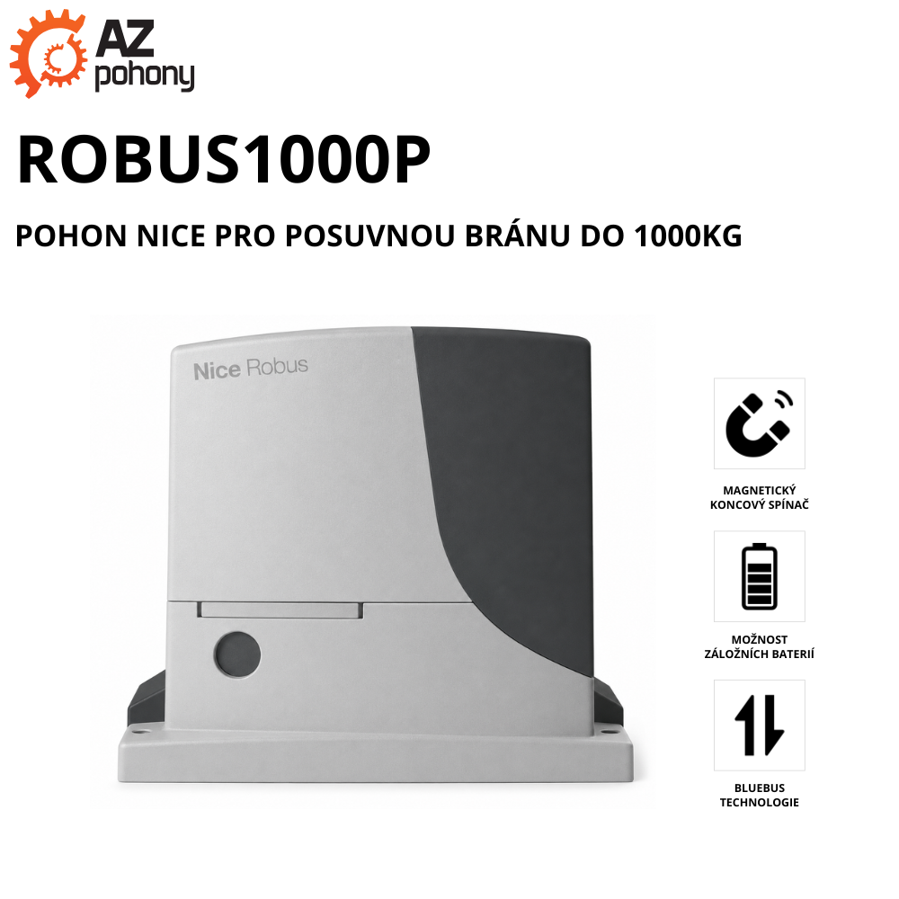 Robus1000P - pohon Nice RB1000 pro posuvnou bránu do 1000 kg