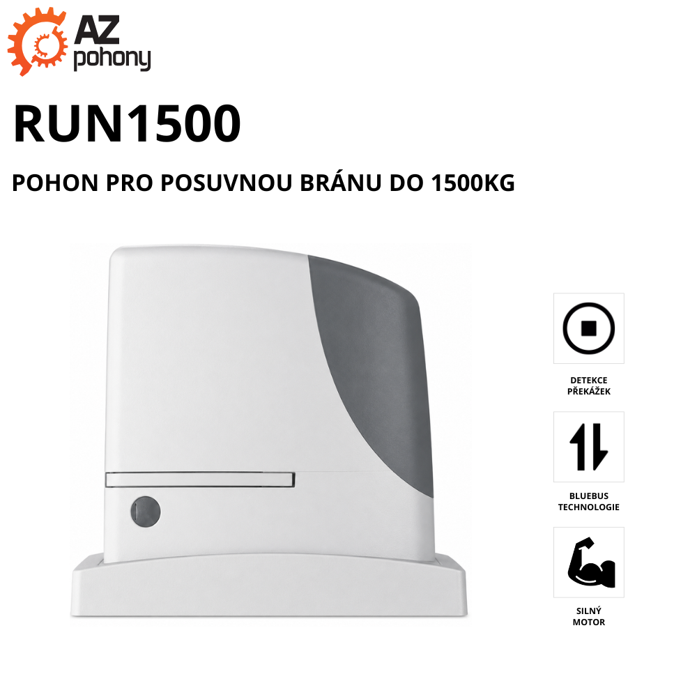 RUN1500 - pohon pro posuvnou bránu do 1500kg