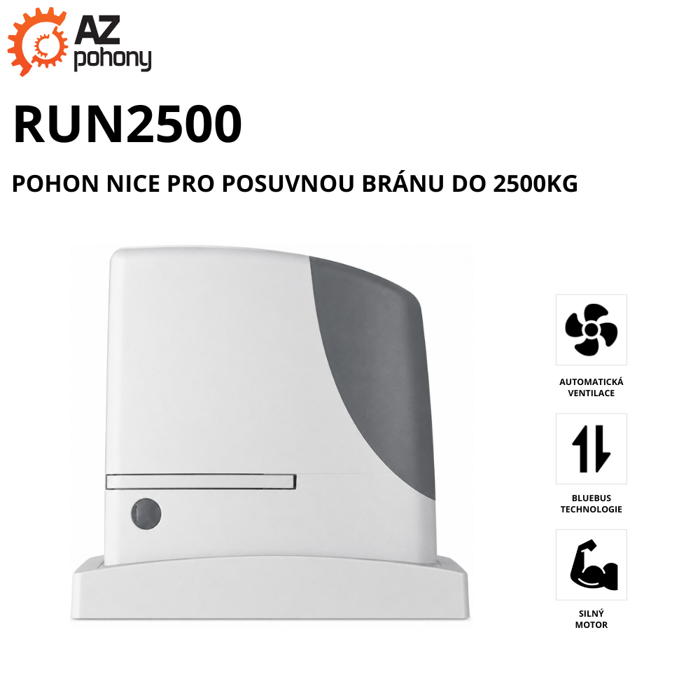 RUN2500 - pohon Nice pro posuvnou bránu do 2500kg