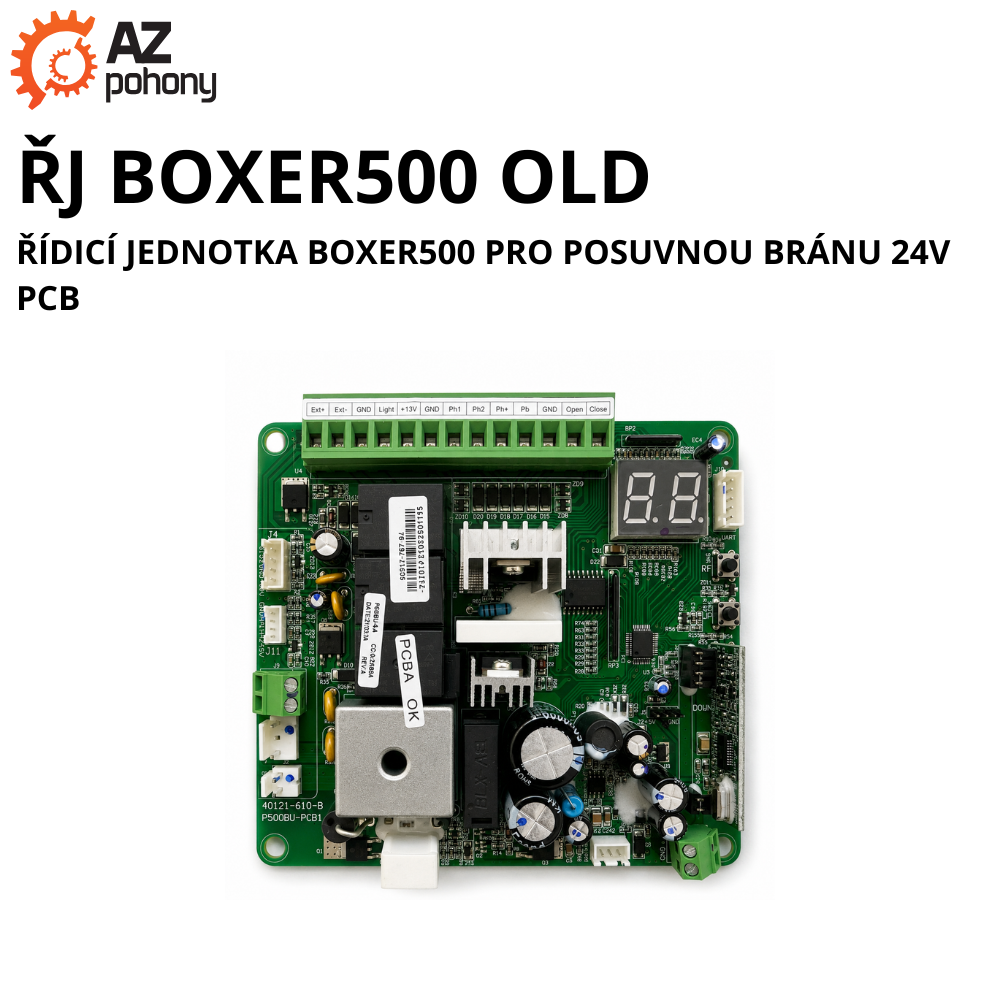 ŘJ BOXER500 OLD - řídicí jednotka Boxer500 pro posuvnou bránu 24V PCB
