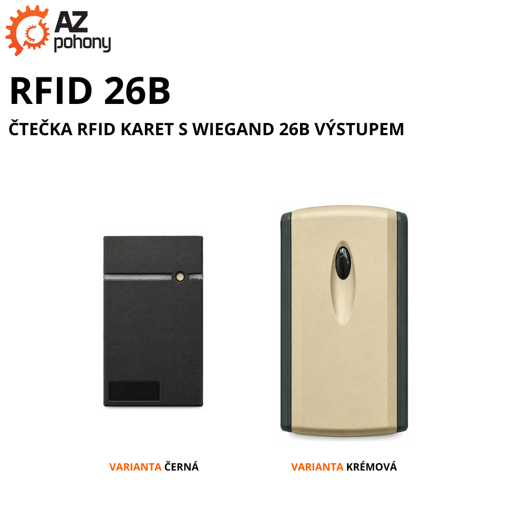 RFID 26B - čtečka RFID karet s Wiegand 26B výstupem