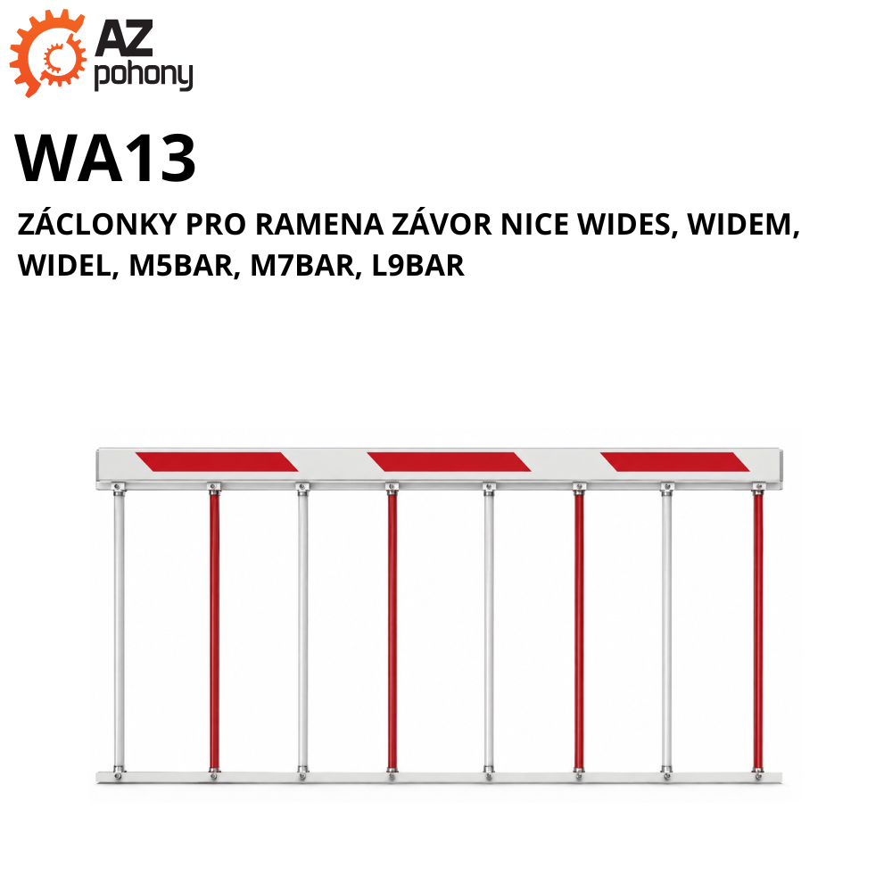 WA13 - záclonky pro ramena závor Nice WIDES, WIDEM, WIDEL, M5BAR, M7BAR, L9BAR