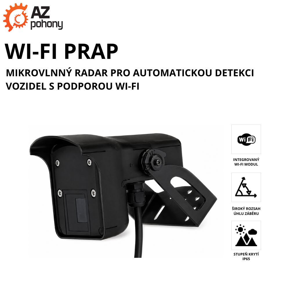 WI-FI PRAP - Mikrovlnný radar pro automatickou detekci vozidel s podporou Wi-Fi