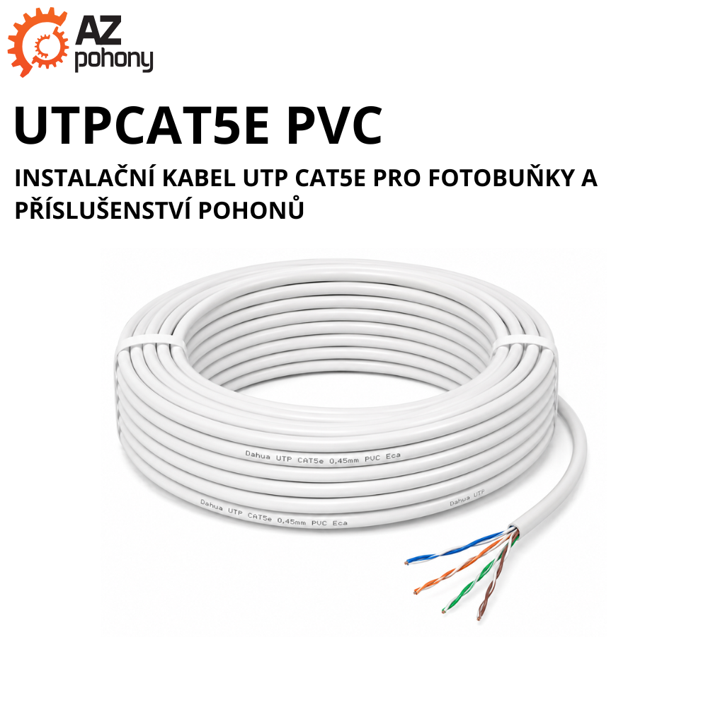 UTPCAT5E PVC - instalační kabel UTP CAT5e pro fotobuňky a příslušenství pohonů
