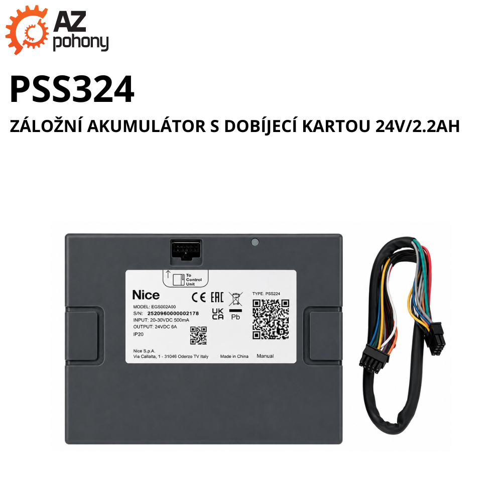 PSS324 - záložní akumulátor s dobíjecí kartou 24V/2.2Ah