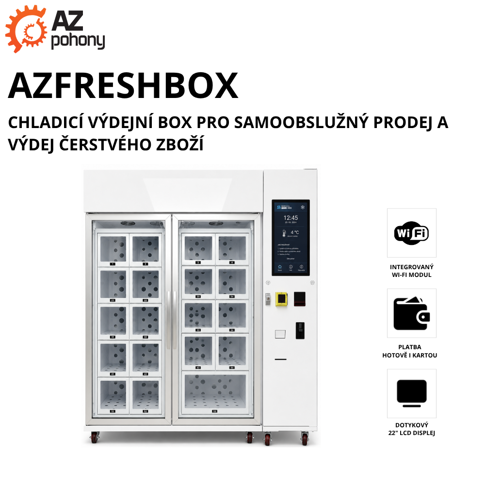 AZFRESHBOX - chladicí výdejní box pro samoobslužný prodej a výdej čerstvého zboží