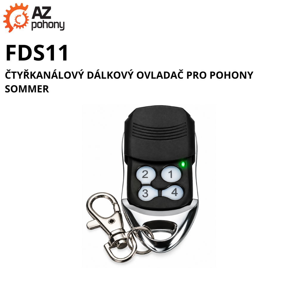 FDS11 - čtyřkanálový dálkový ovladač pro pohony Sommer