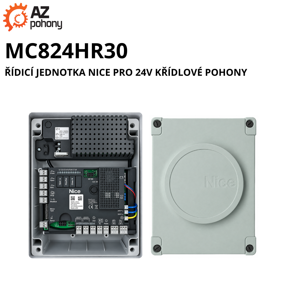 MC824HR30 - řídicí jednotka Nice pro 24V křídlové pohony