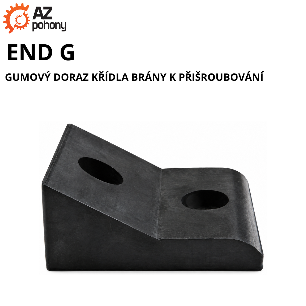 END G - gumový doraz křídla brány k přišroubování