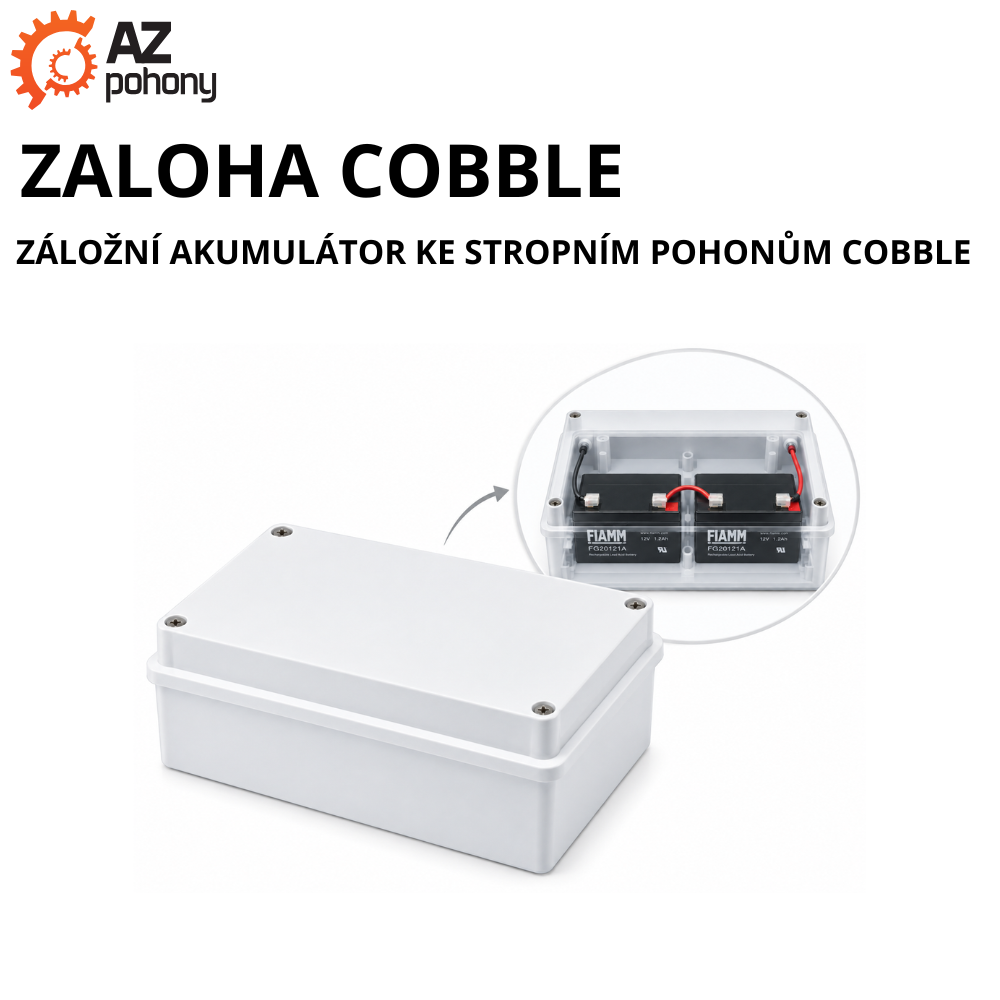 ZALOHA COBBLE - záložní akumulátor ke stropním pohonům Cobble
