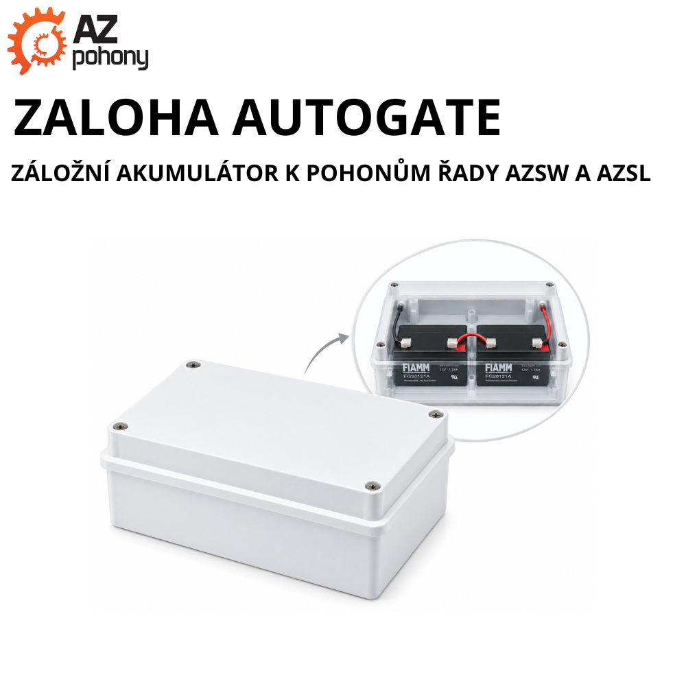 ZALOHA AUTOGATE - záložní akumulátor k pohonům řady AZSW a AZSL