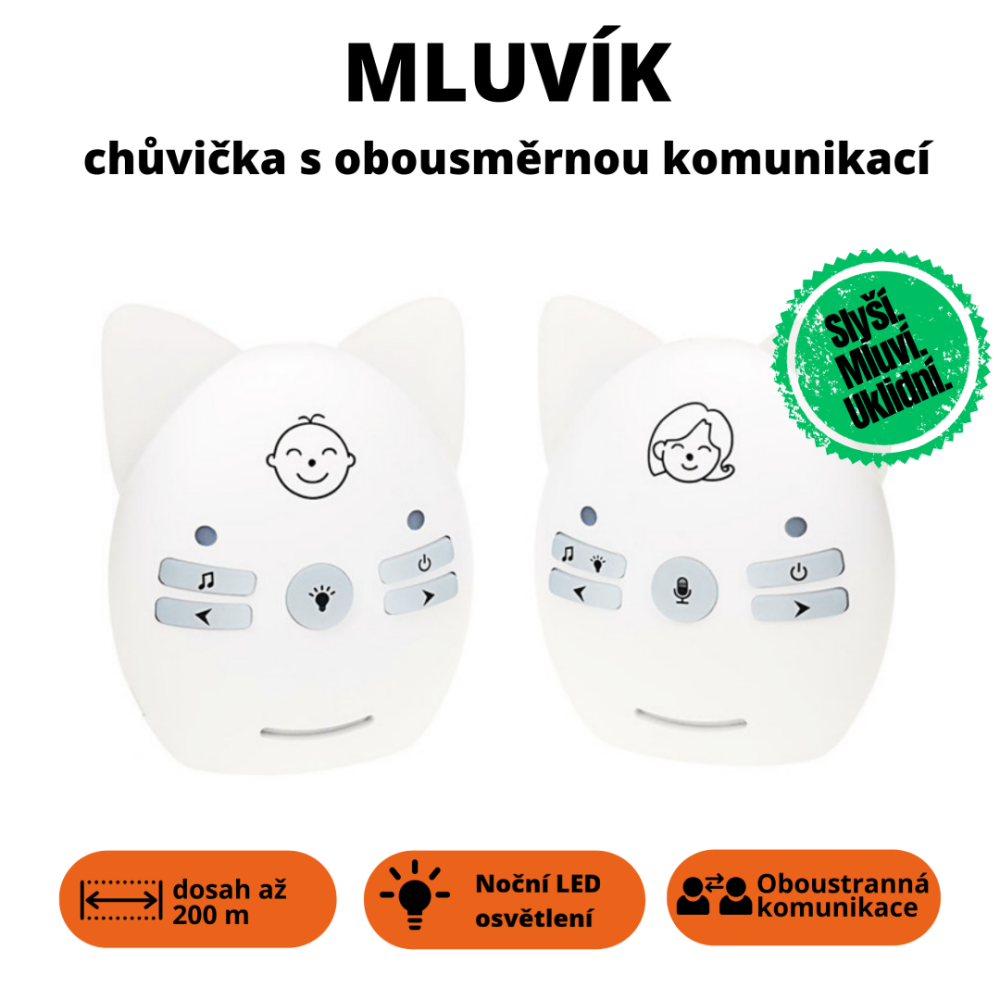 Mluvík – chytrá bezdrátová chůvička s obousměrnou komunikací