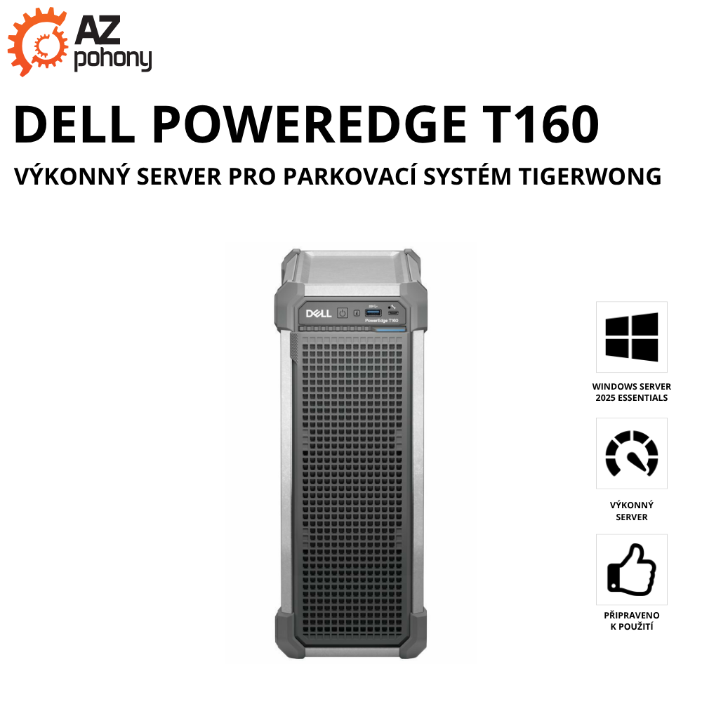 DELL POWEREDGE T160 - výkonný server pro parkovací systém TigerWong