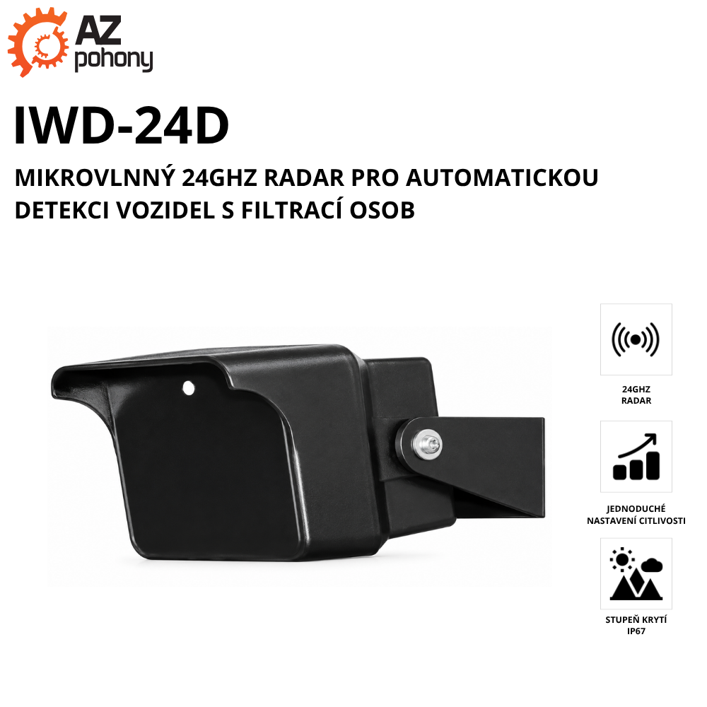 IWD-24D - mikrovlnný 24GHz radar pro automatickou detekci vozidel s filtrací osob