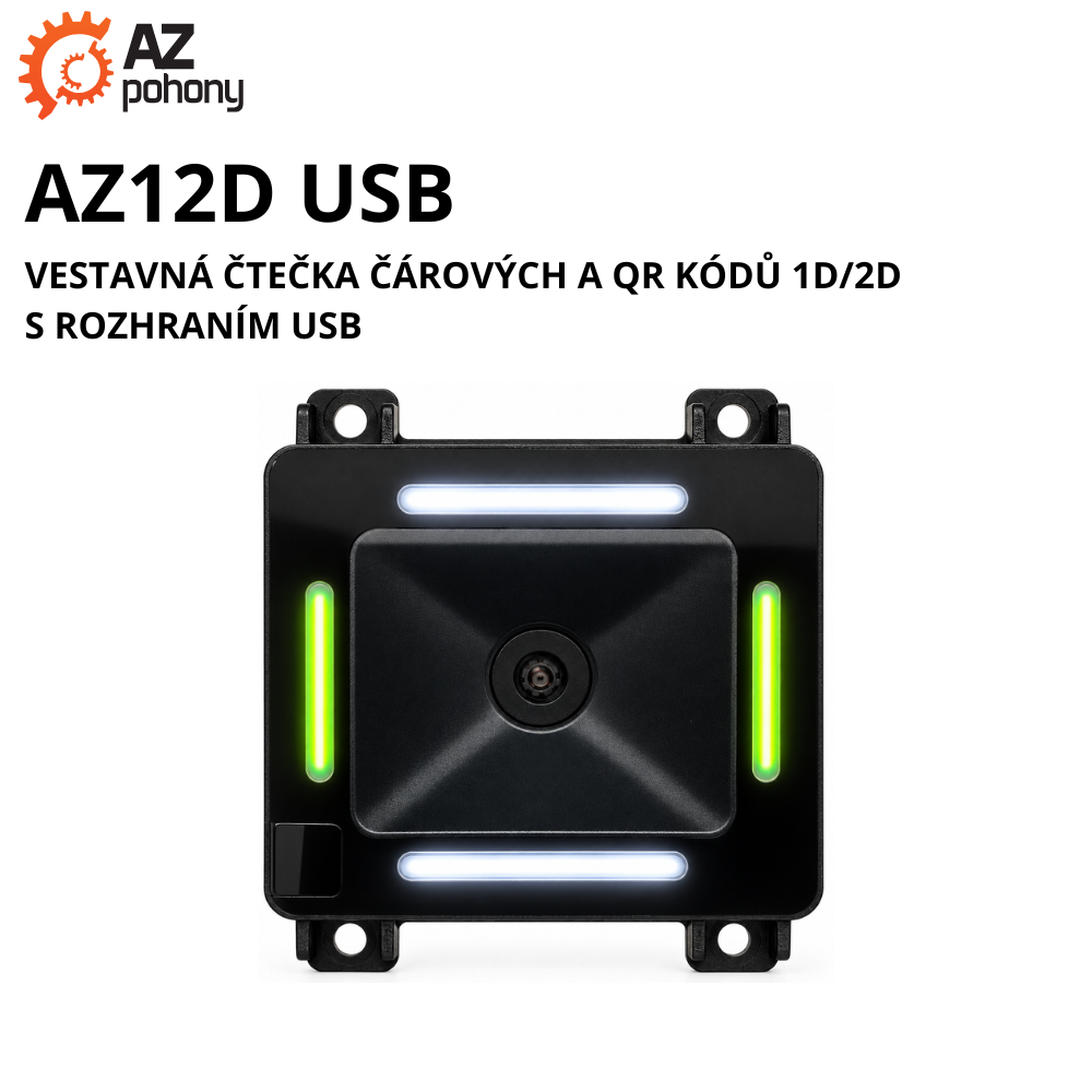 AZ12D USB - vestavná čtečka čárových a QR kódů 1D/2D s rozhraním USB