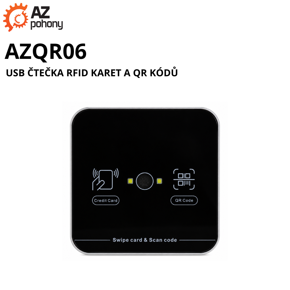 AZQR06 - USB čtečka RFID karet a QR kódů