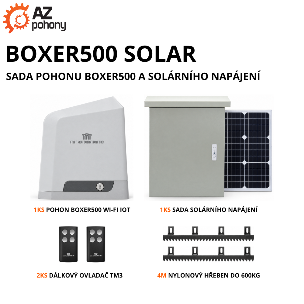 BOXER500 SOLAR - sada pohonu BOXER500 a solárního napájení