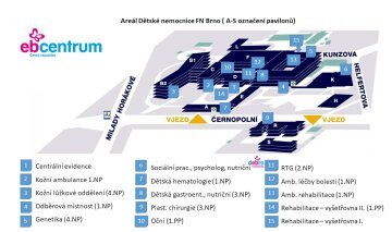 Areál Dětské FN Brno - aktualizace 6-2021