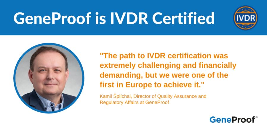 GeneProof is IVDR Certified