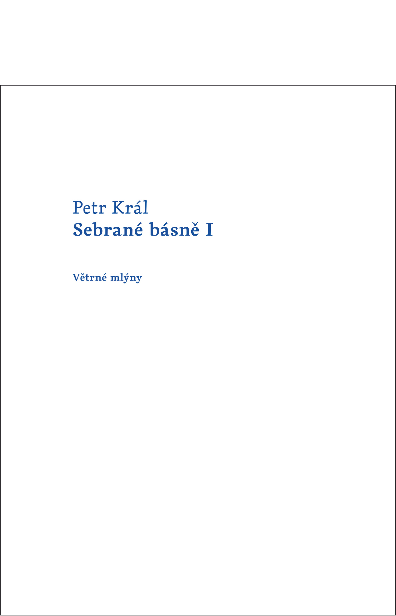 Sebrané básně I
